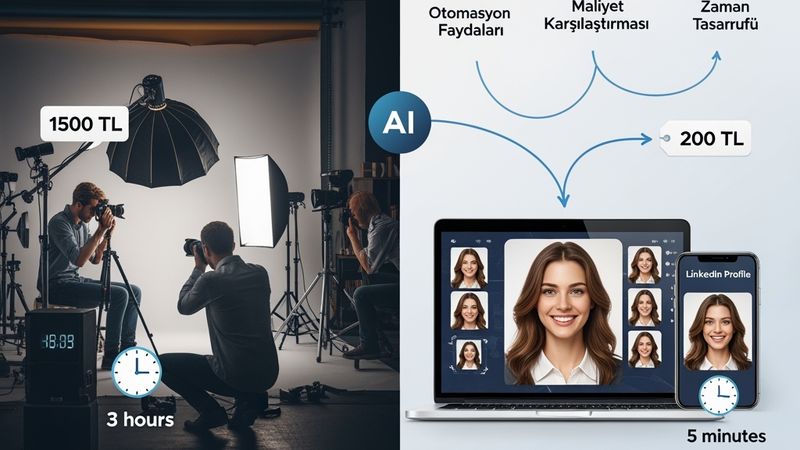 AI LinkedIn fotoğraf avantajları ve özellikler