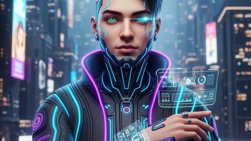 Gaming stil AI avatar örneği